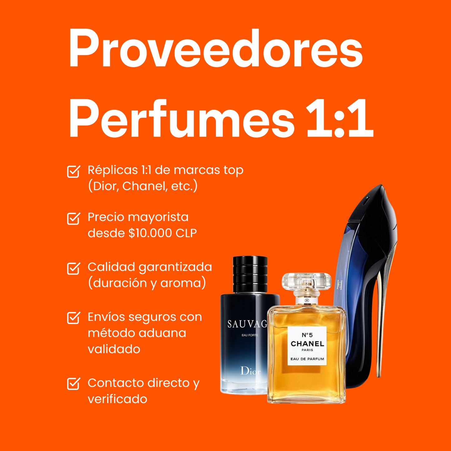 Proveedores Perfumes 1:1 (alta gama)